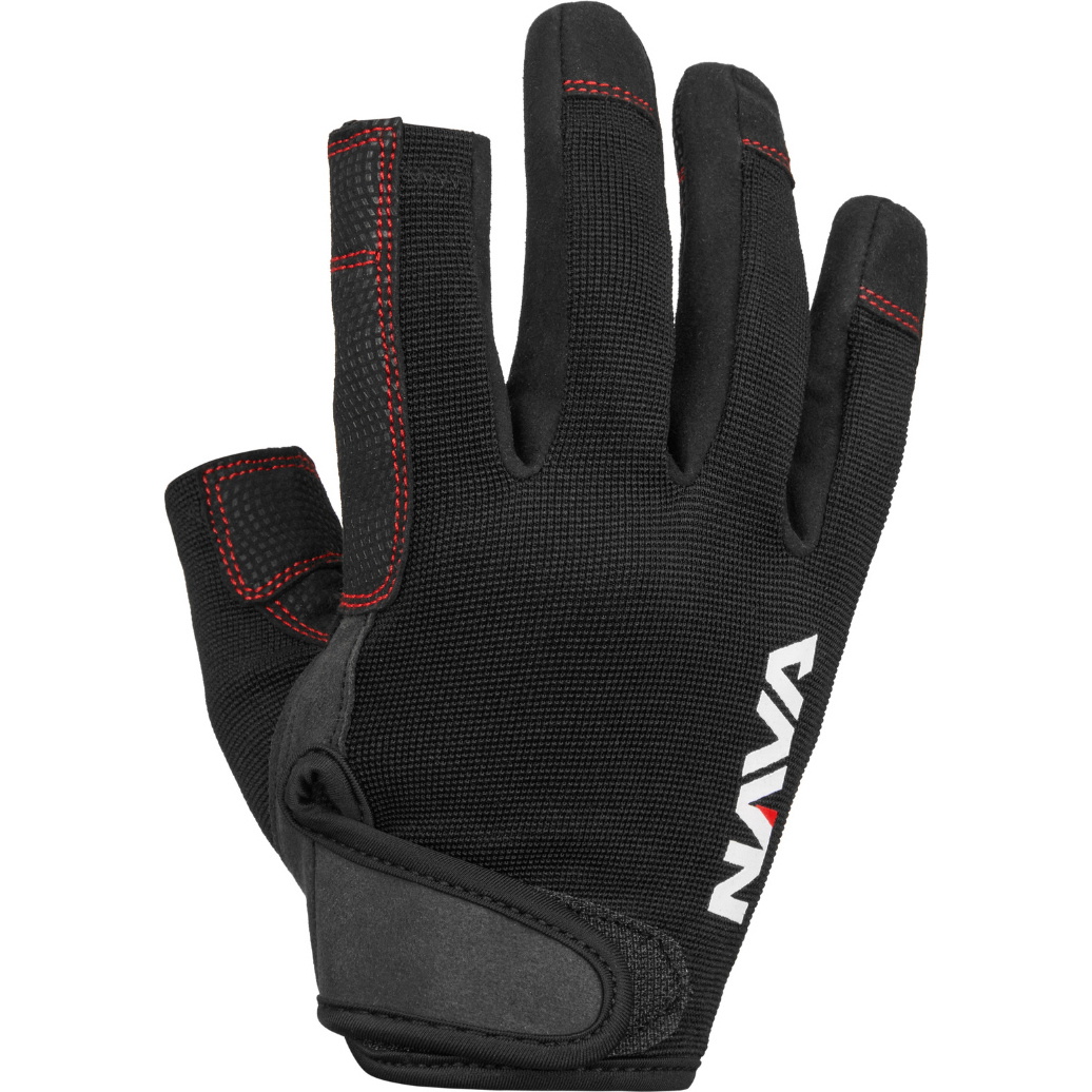 2026 Nava Performance Nava Club Langfinger-Segelhandschuhe NAVACGLF01 - Black